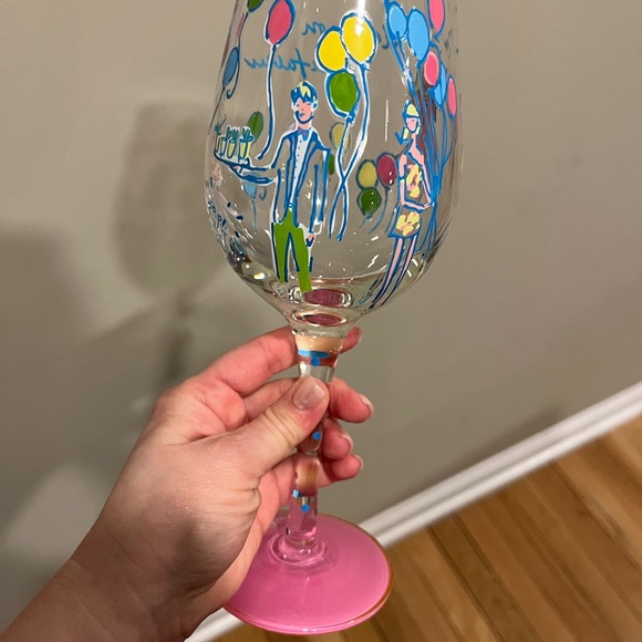 Never Used | Lilly Pulitzer Balloon Print Wine Glass - Picture 5 of 7
